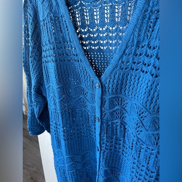 Blair Long Knit Cardigan Sweater, Size 2XL—New with Tags!•••Crotchet Style! - Picture 4 of 11